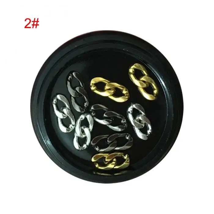 Nail Art Stickers Decoration Metal Rhinestones Studs Fashion Manicure For Women Lady JIU55