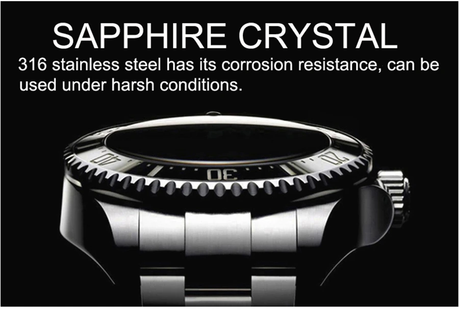 Лучшие продажи бренд LOREO роскошный Дайвинг 200 м Механические Часы повседневные вращающийся ободок автоматические часы мужские подарок мужские часы