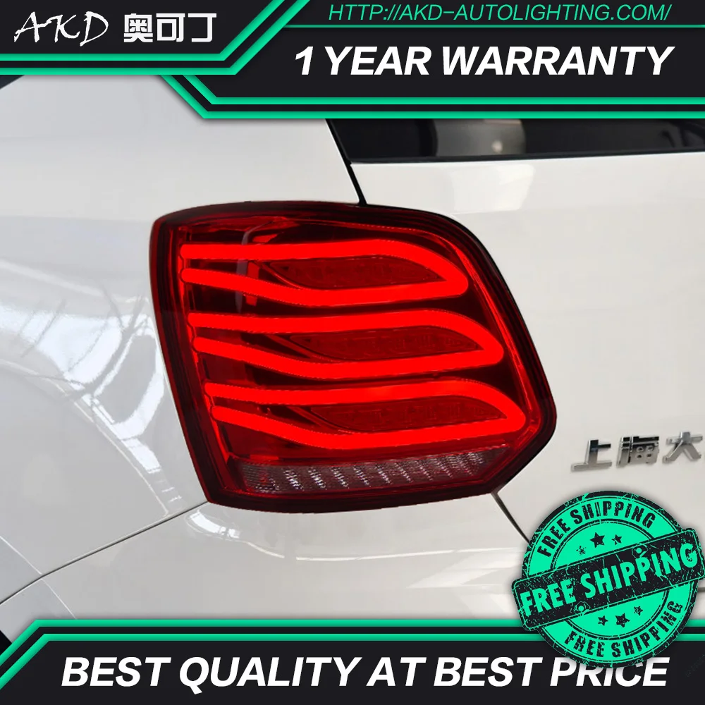 

AKD tuning cars Tail lights For VW POLO 2011-2017 Taillights LED DRL Running lights Fog lights angel eyes Rear parking lights