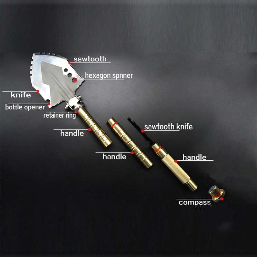 King Sea Военная Портативная Складная Лопата для выживания лопатка Dibble pick аварийный Сад Кемпинг Открытый палаплегируемый инструмент