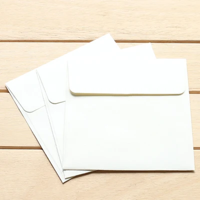 10 шт./лот 10*10 см Крафт квадратные мини пустые конверты для Членской карточки/маленькие Поздравительные открытки/бумажные конверты для хранения - Цвет: Beige