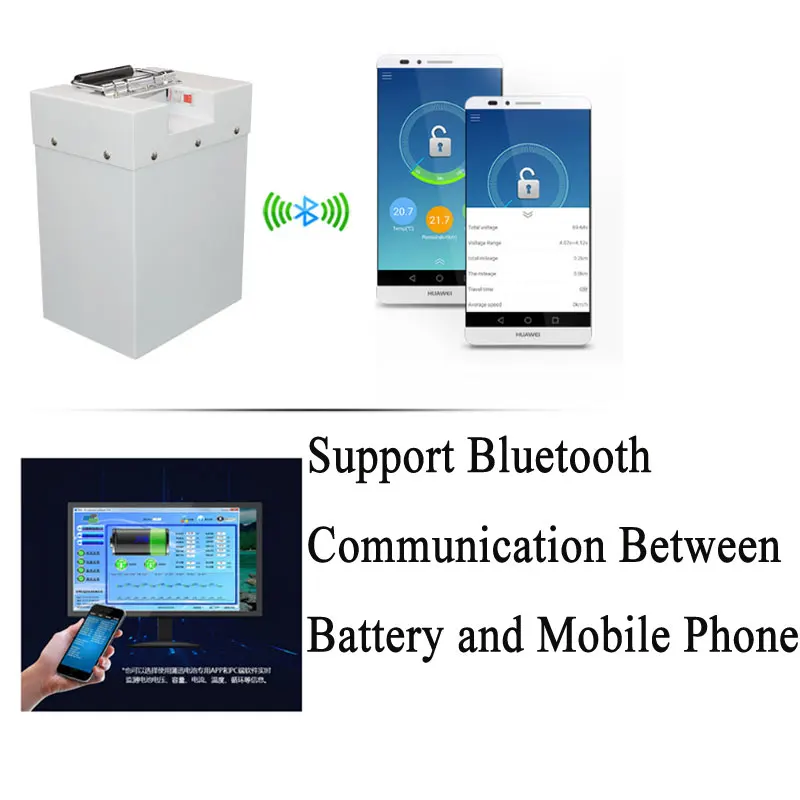 Бренд 48 v 35Ah литиевая батарея с связью bluetooth BMS 50A для езды на велосипеде электрический мотоцикл для вилочных погрузчиков Гольф автомобиля+ 3A Зарядное устройство