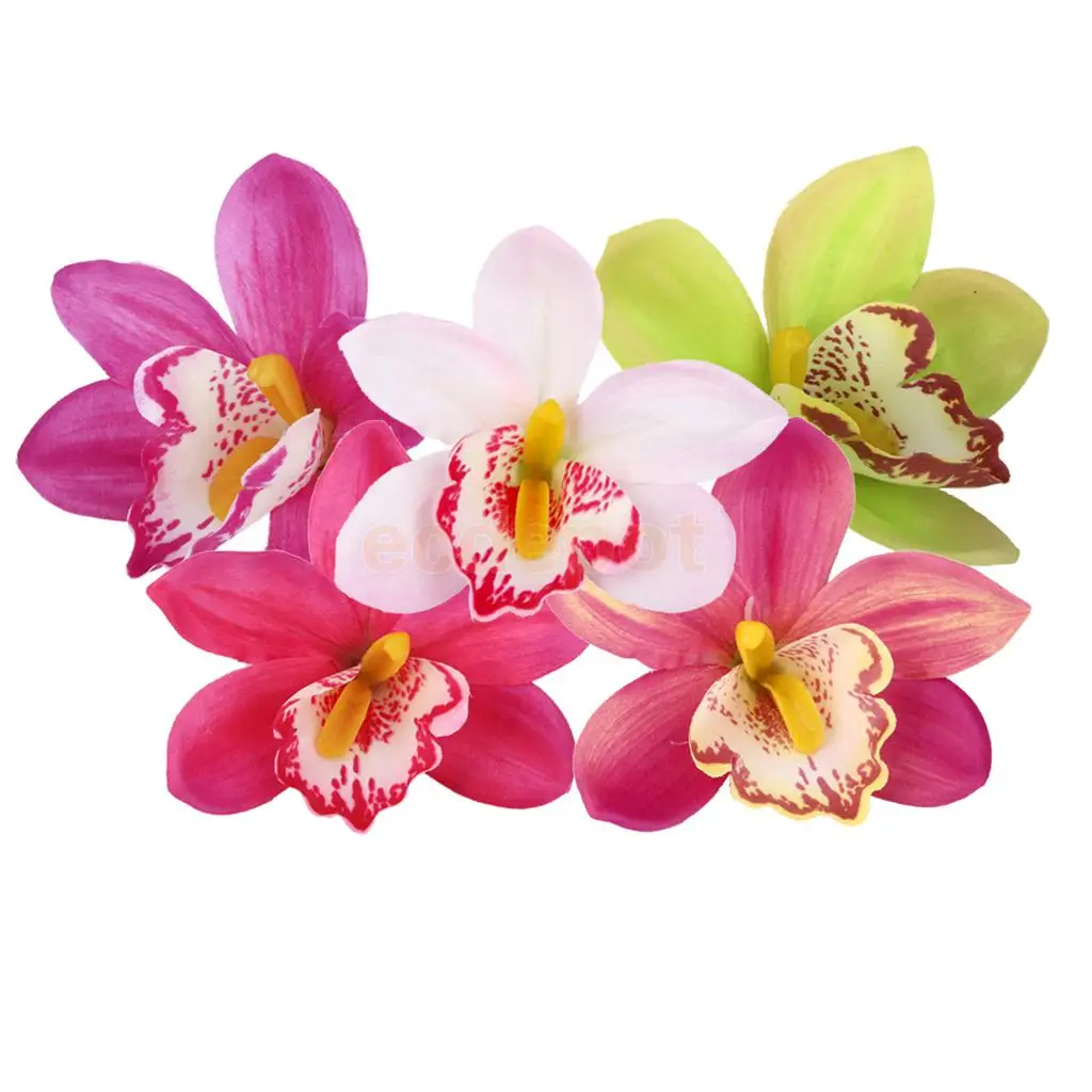 

20pcs 11cm Artificial Silk Orchid Dendrobium Flower Heads DIY Decor