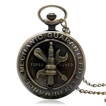 Винтажные супер настроенные оригинальные карманные часы Мужская Подвеска часы с цепочкой ожерелье Женские часы P986