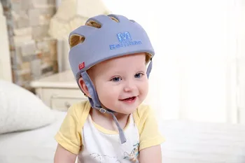 

Baby Safety Helmets Cotton Infant Protective Hat Crashproof Anti-shock Hat gray