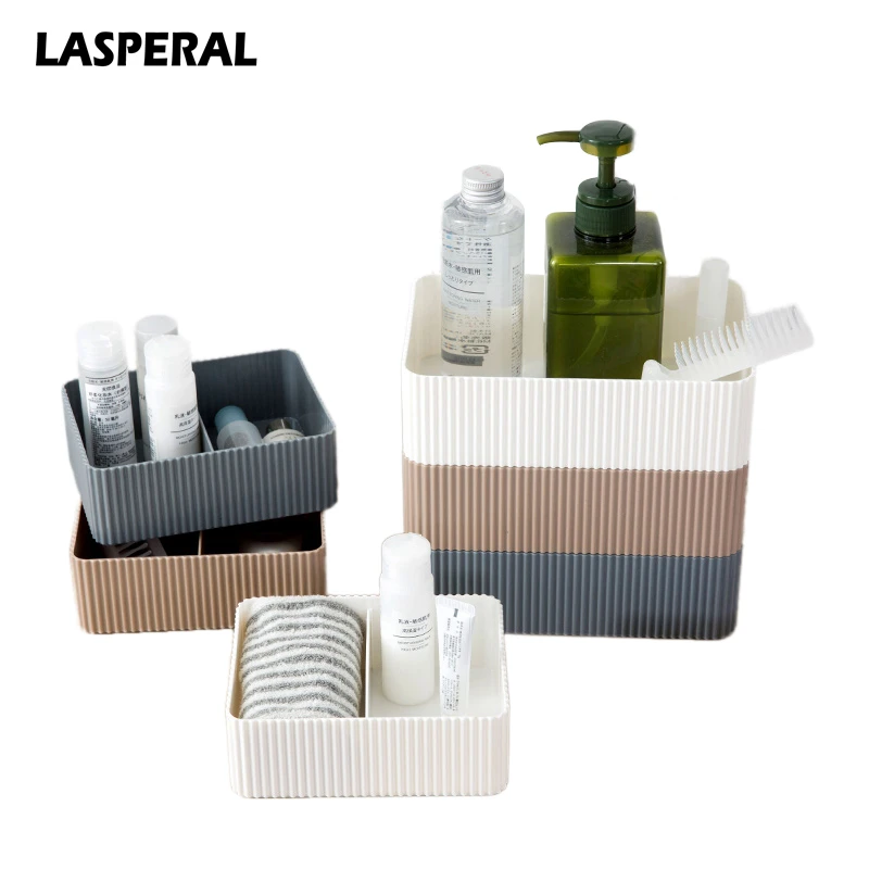 

LASPERAL Desktop Makeup Organizer For Cosmetic Closet Bin Case Sundries Cosmetic Storage Box Home Office Barthroom Container