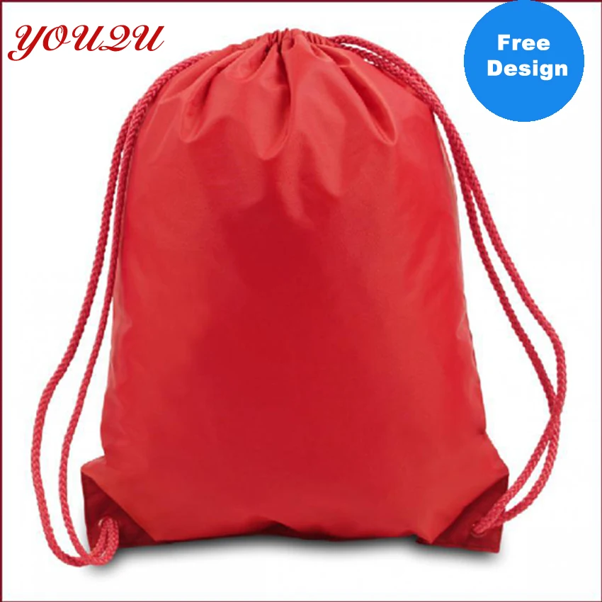 Настроить 210D полиэстер drawstring сумка