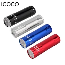 Светодиодный фонарик ICOCO алюминиевый мини 9 дюймов|9 led flashlight|led