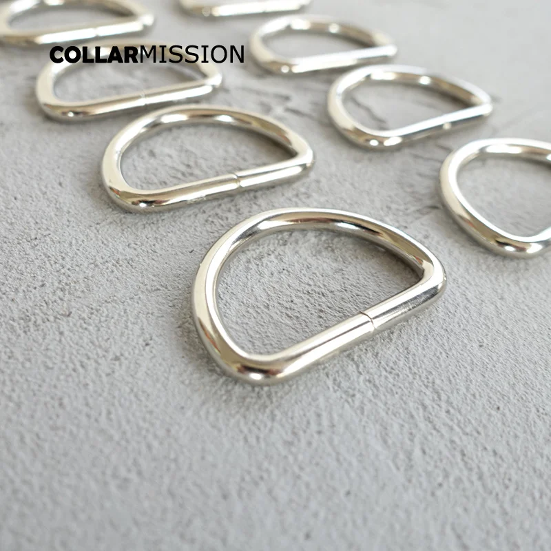 

Diy pet collar metal buckle durable D-shaped buckle unwelded D ring semicircle buckle for 30mm Webbing bag backpack DK30Y
