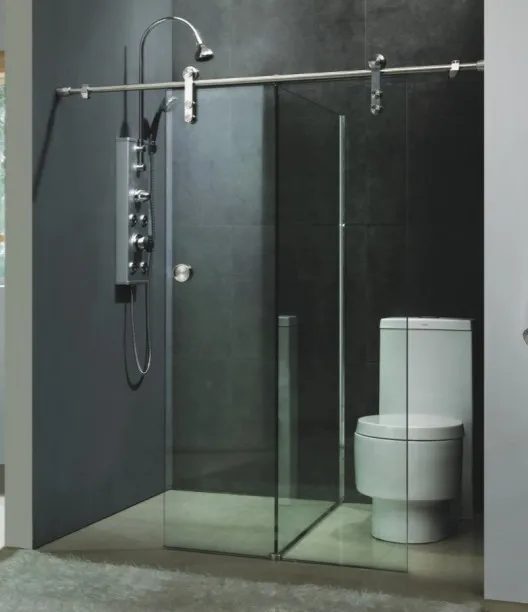 High Grade Stainless Steel Ss304 Frameless Glass Sliding Shower