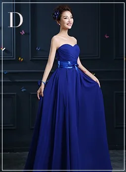 Королевское голубое платье для подружки невесты с открытыми плечами Милая плиссированная дешевые платье подружки невесты бресс под 50 Выходные туфли на выпускной SW170317A1 - Цвет: D