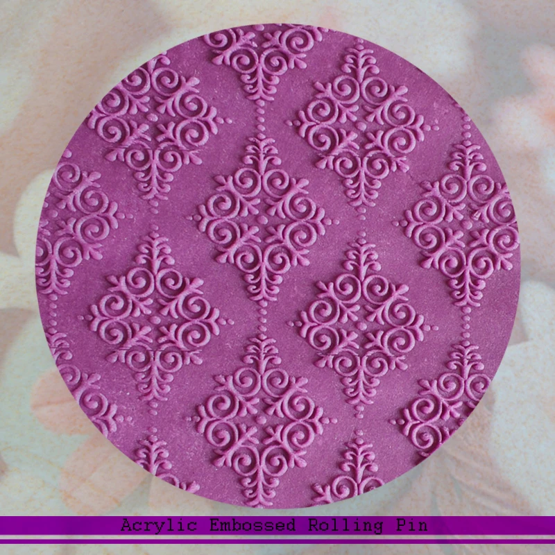 

6.5 inch Acrylic Fondant Rolling Pin with Nice Pattern