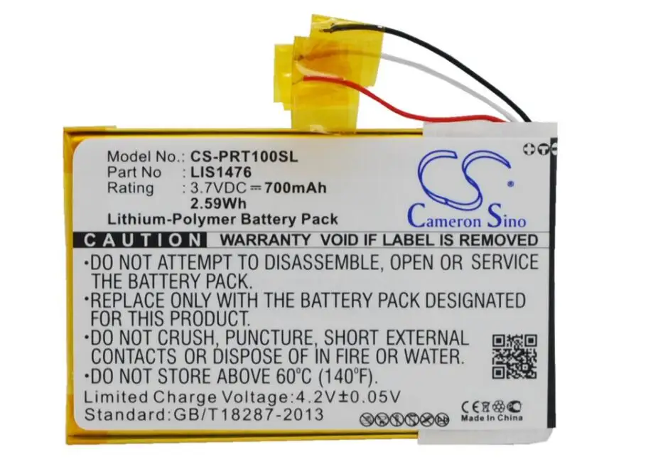 Cameron Sino 700 мАч аккумулятор для SONY PRS-T1 PRS-T2 PRS-T3 PRS-T3E 1-853-104-11 LIS1476 LIS1476MHPPC(SY6) батареи |