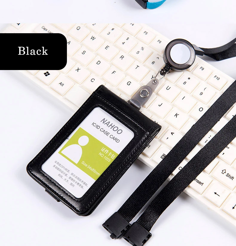 NAHOO PU Lanyards Id бейдж держатель с выдвижным именем катушка держатель для карт клип высокое качество школьные офисные медсестры рабочие принадлежности