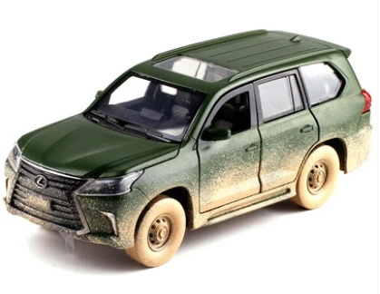 1:32 lexus LX570 модель автомобиля из сплава, литая под давлением металлическая Игрушечная машина со звуковым светом, 6 открывающихся дверей для детей, подарок - Цвет: Green A