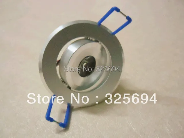 

1W LED Recessed Downlight Cabinet Lamp silver shell 85-265v down light+driver 20pcs/lot Free Shipping