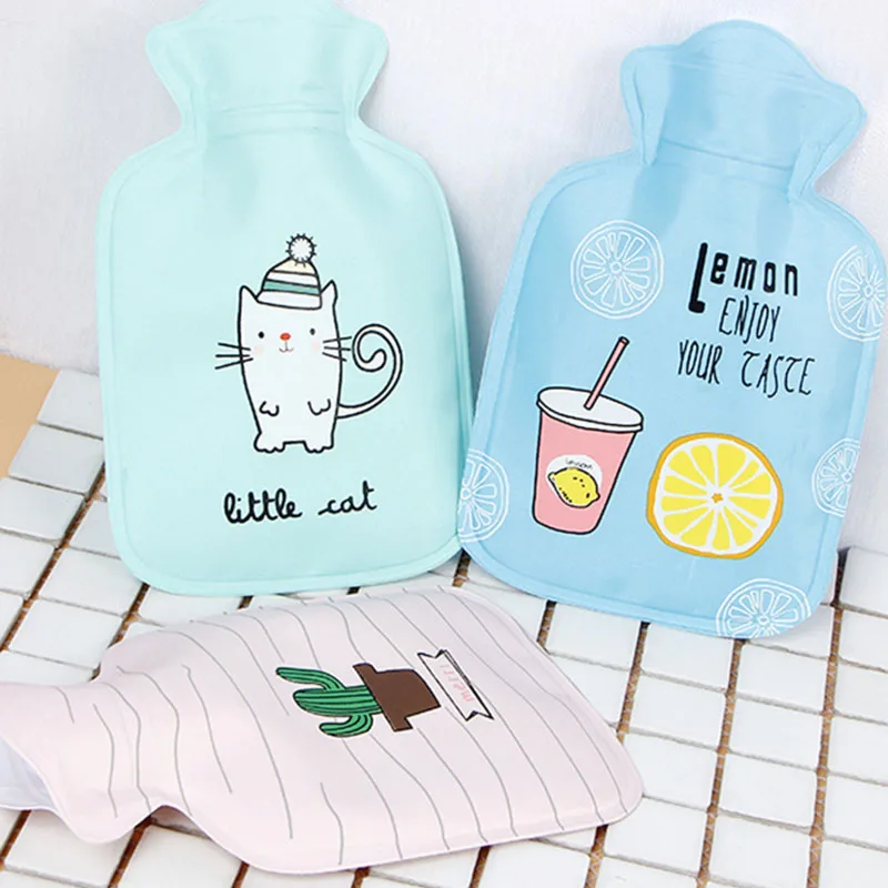 

Portable Hand Warmer Water Injection Storage Bag Hand Color Random Cartoon Warm Water Bottle Cute Mini Hot Water Bottles Tools