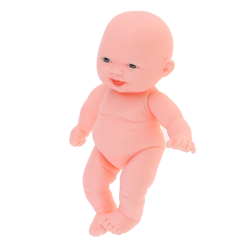 11cm Realistic Baby Girl Doll Vinyl Newborn Infant Simulation Model Kids Toy