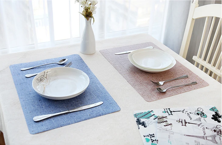 

Waterproof insulation pad table mat household simple western food mat dining cloth European double-sided disposable dish mat pad