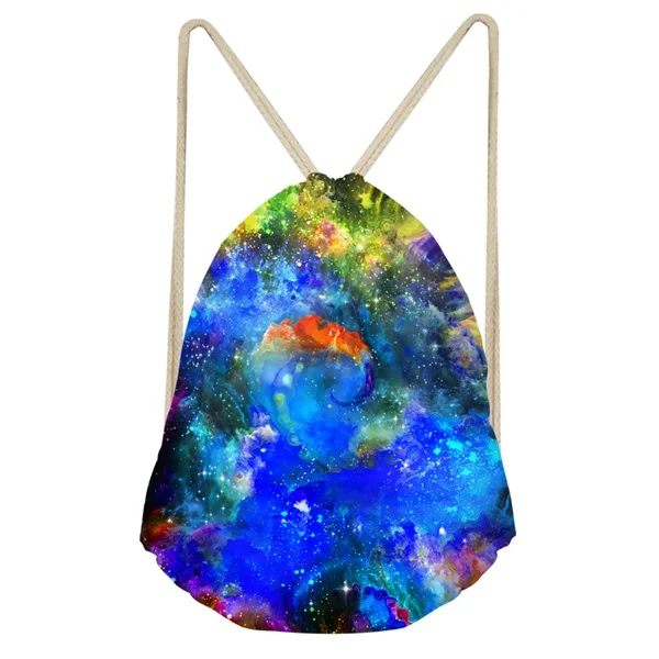 INSTANTARTS Galaxy/Nebula/принт со звездой, женские и мужские мягкие сумки с завязками, школьный рюкзак для девочек и подростков, многофункциональные пляжные сумки для хранения - Цвет: C4316Z3
