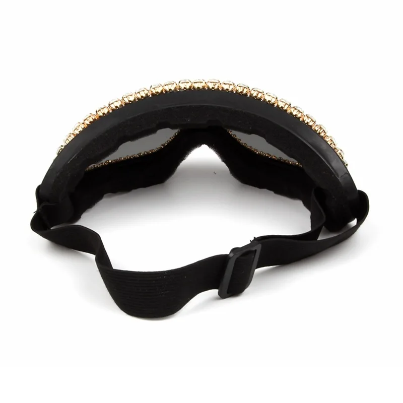 Fashion Sexy Punk Windproof Sunglasses Luxury Designer Rhinestone Men's Goggles Shades Sun Glasses For Female Women NX