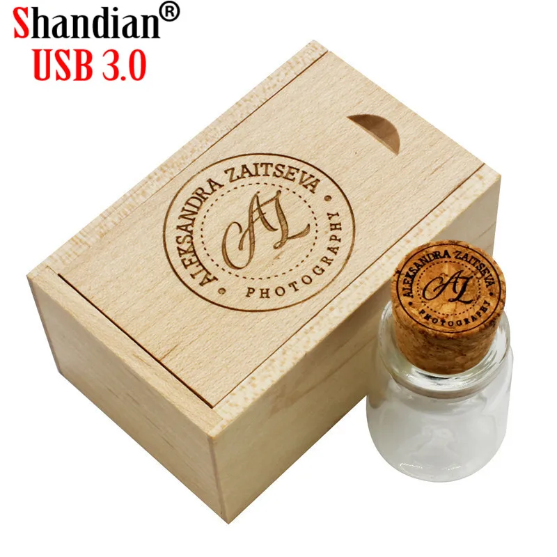 SHANDIAN USB 3,0, новинка, плавающая бутылка, флешка, 4 ГБ, 8 ГБ, 16 ГБ, 32 ГБ, флаконы желаний, usb флеш-накопитель, карта памяти, мультфильм, свадебный подарок