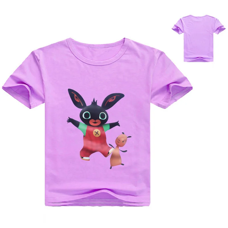 Bing Bung/Одежда для мальчиков и девочек топы с длинными рукавами для девочек, весенне-Осенние Летние футболки для мальчиков, Детская футболка для мальчиков-подростков 2, 6, 810 - Цвет: Purple