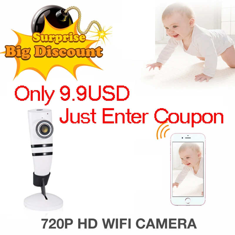 Antcrest HD 720 P дома Fisheye 180 градусов панорамный Wi-Fi ip-безопасности Камера