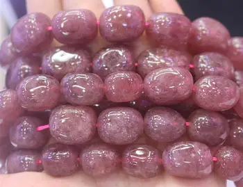 

Natural Red Strawberry Crystal Quartz Nugget Beads,15 inches per strand