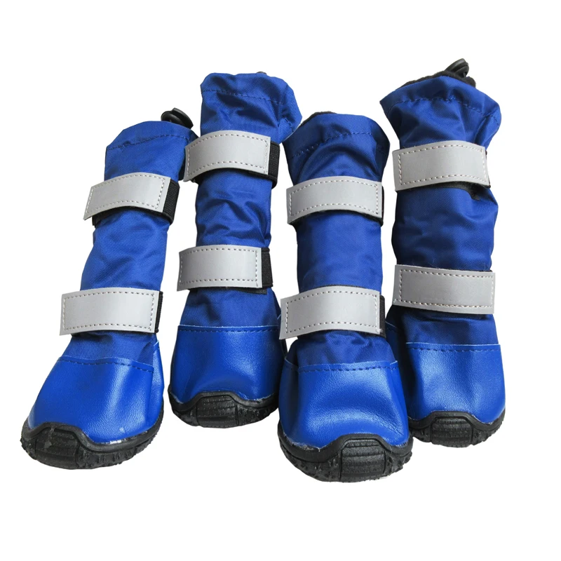 4pcs/ Lot JML Waterproof Long Rubber Rain Boots for Dogs Warm Snow