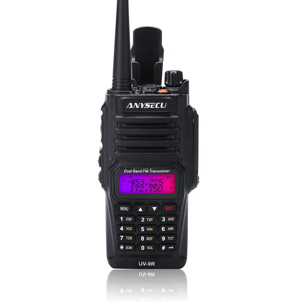 Anysecu UV-9R 8 Вт Cb Ham Радио Водонепроницаемый иди и болтай Walkie Talkie136-174 & 400-520 МГц UV9R VHF Любительская рация двойного диапазона 2 way Радио