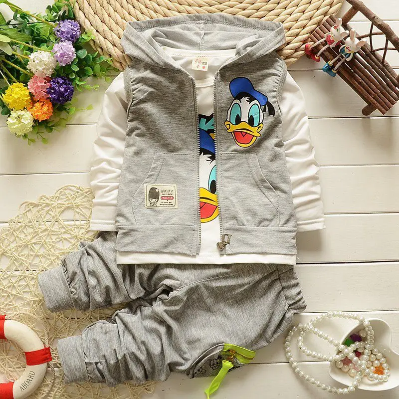 Одежда для мальчиков; спортивная одежда с рисунком Дональда Дака и Микки Мауса; верхняя одежда; куртка с капюшоном; комплекты одежды для мальчиков; Одежда для мальчиков; одежда для детей - Цвет: Синий