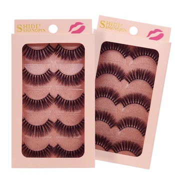 

5 Pairs eyelashes natural long 3d mink eyelashes 1cm-1.5cm 3d mink lashes hand made 3d false lashes eyelash for maquiagem cilios