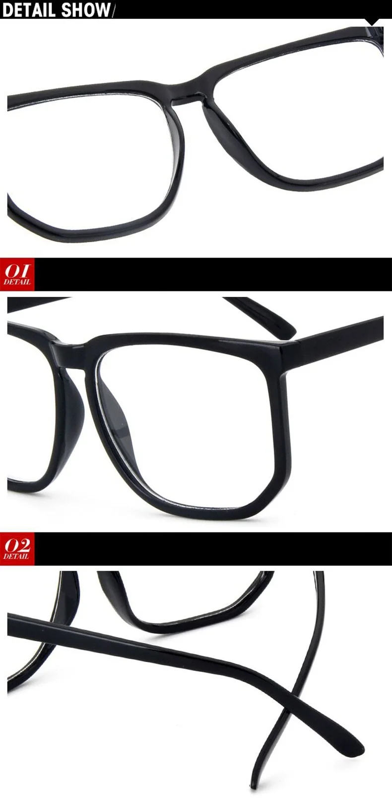 Vazrobe негабаритных очки для женщин и мужчин черные оправы для очков квадратный широкий уход за кожей лица модные градусов по рецепту