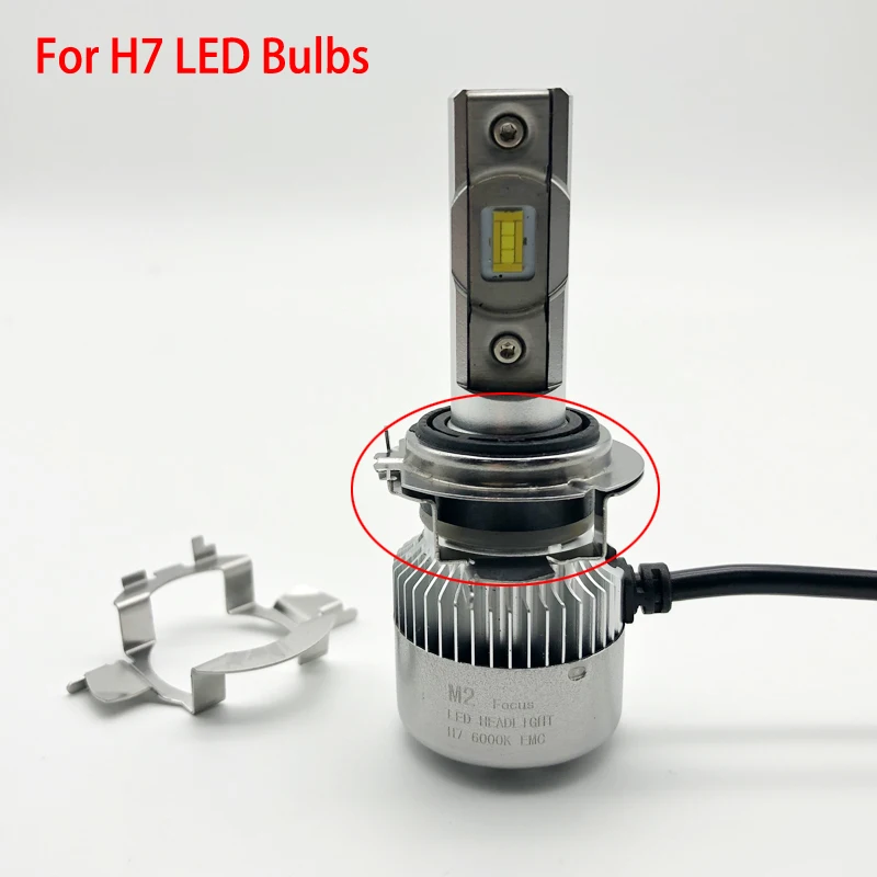 

2pcs H7 LED Headlight Bulb Adapter Car Light Holder Socket Base For Bora SAAB 93 A3 A4L A6L Buick NISSAN