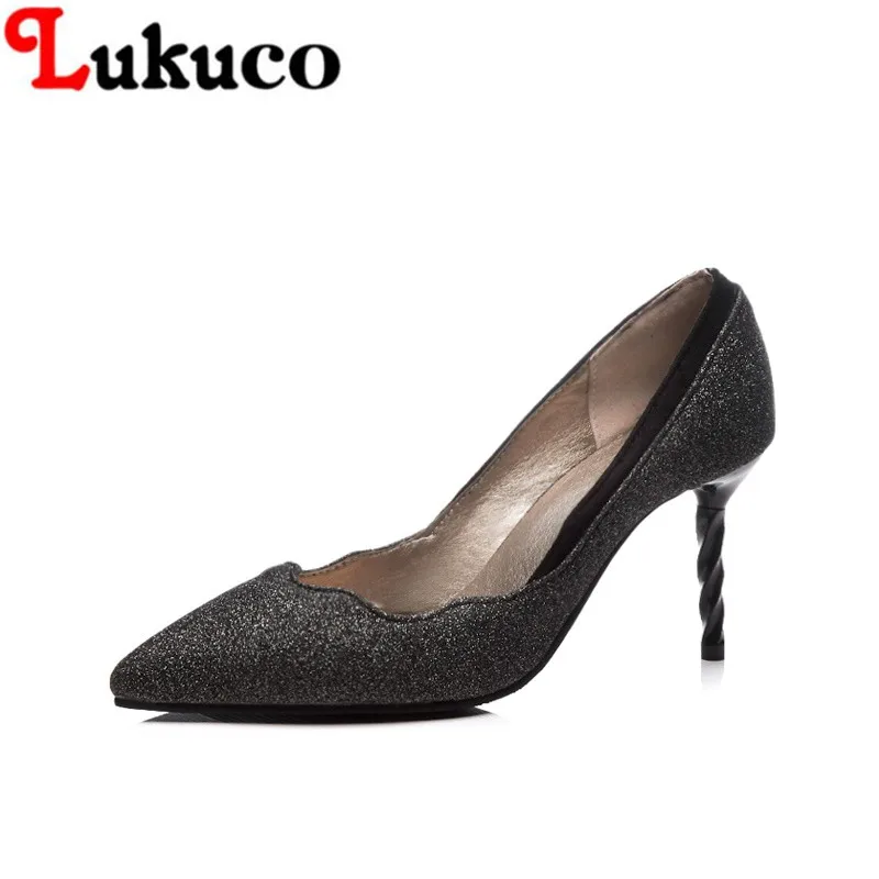 38 42 Pumps Cn 44 Talon Rétro Oversize Slip Pumps Lukuco 46 37 Femmes Mince Chaussures 43 Parti Nouveau 40 on Femme 39 45 Pompes 47 48 Vintage Black 41 gold Haut qfxYzw