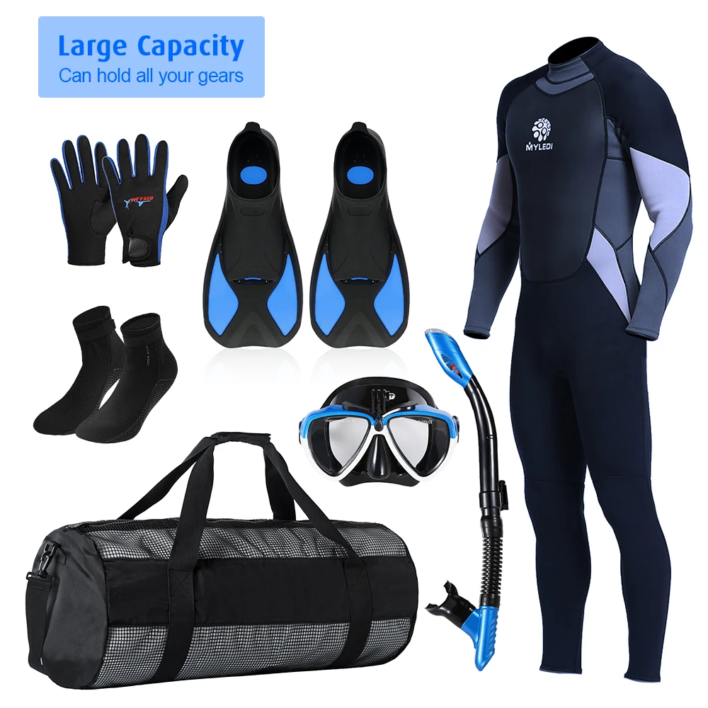 Lixada Mesh Duffel gear сумка для сноркеля сумка для переноски маски для сноркеля плавники для дайвинга серфинга снаряжение для спортзала сумки для водных видов спорта