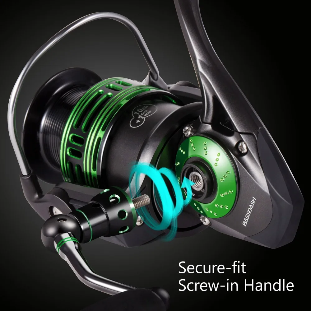 Carretel de Pesca Carretel de Carbono Leve com Rolamentos Resistentes à Corrosão Arrasto de Fibra de Carbono Bassdash Alien Spinning Ultra & 8 Carretilhas de pesca
