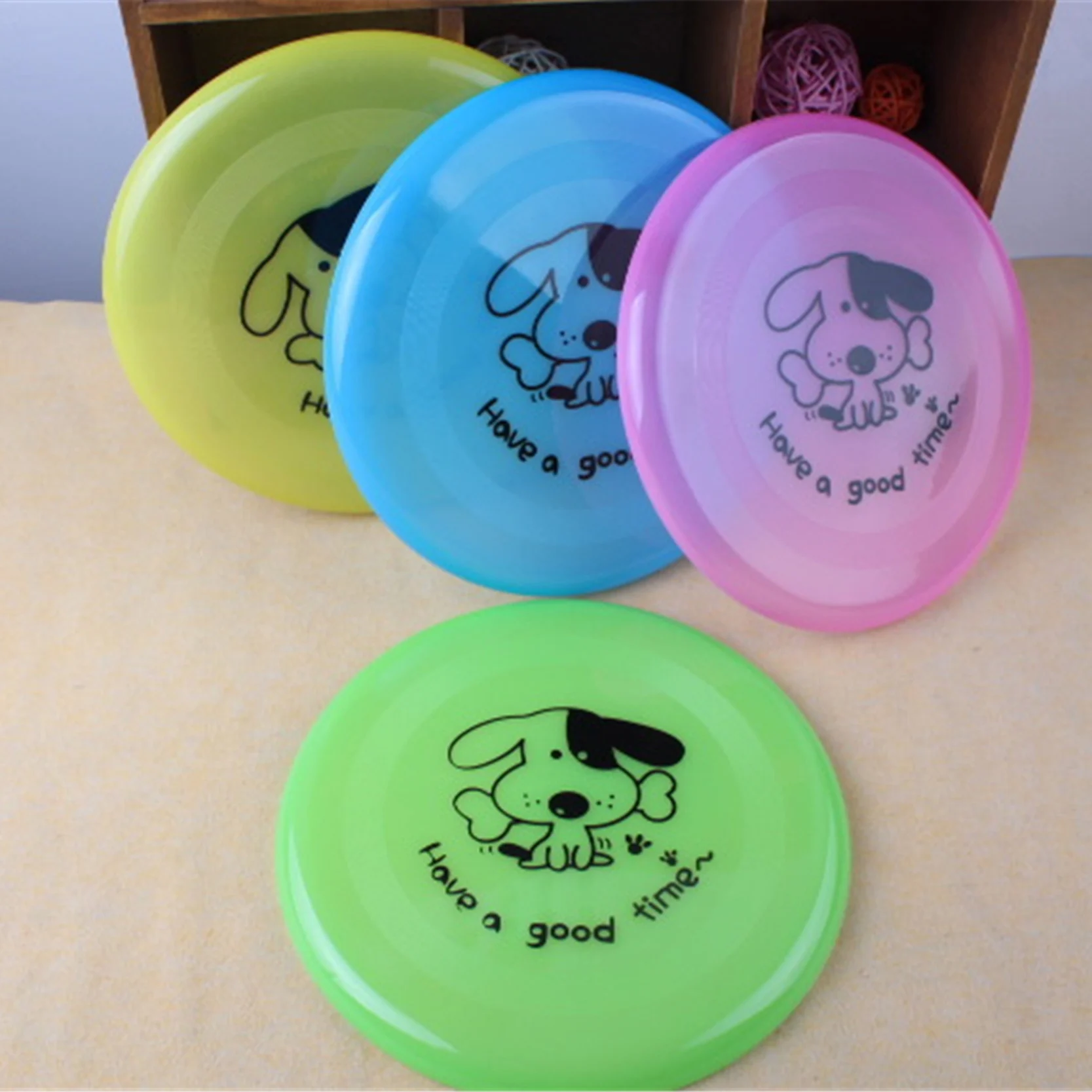 New font b Pet b font Frisbee Cartoon Face Dog Flying Disk High Quality Plastic Dog