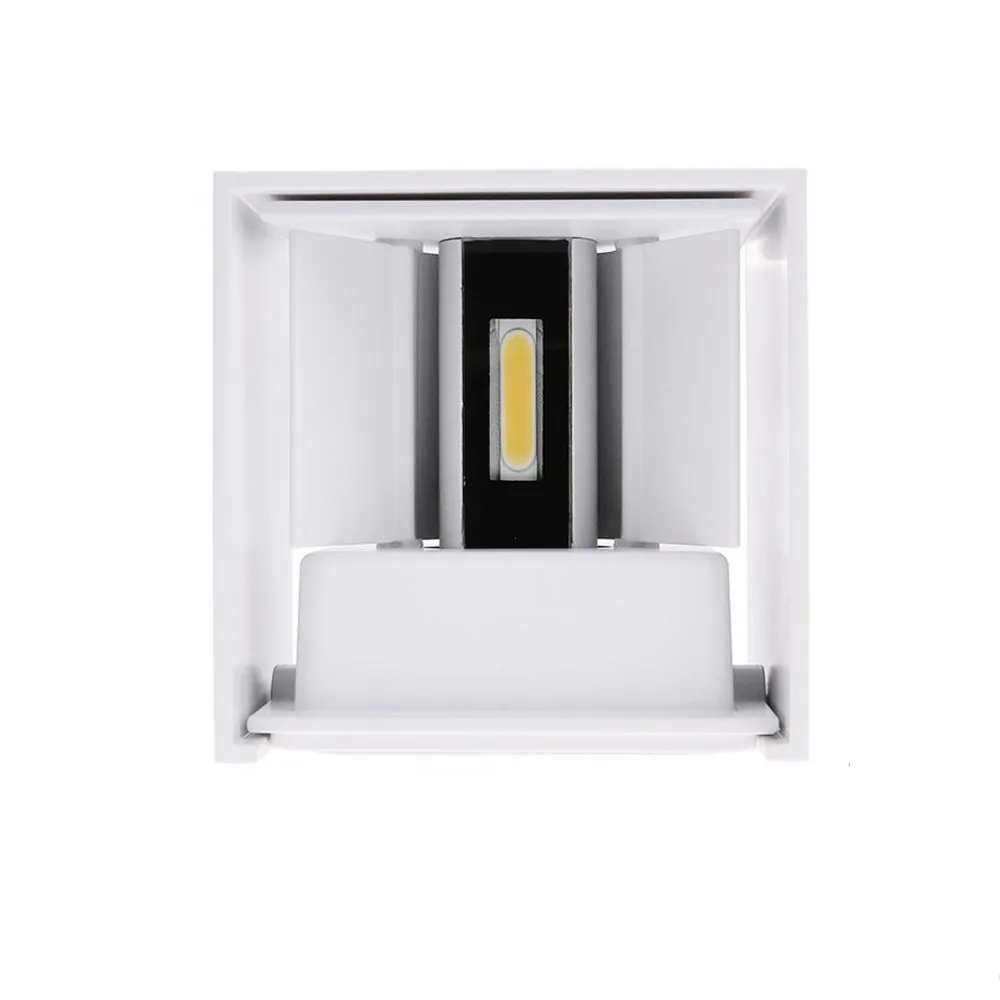 DONWEI домашний декор 12 Вт COB светодиодный настенный светильник для помещений и улицы в простом стиле алюминиевый настенный светильник для спальни прихожей крыльца балкона - Цвет абажура: White