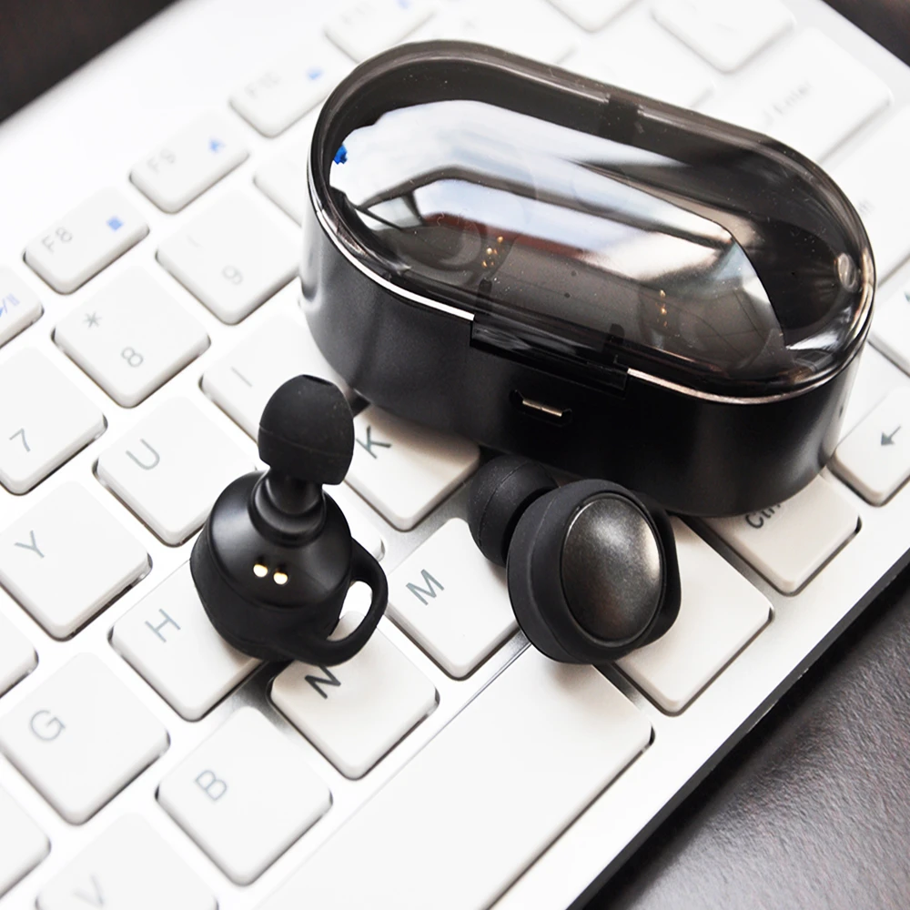 T02s ダブル Bluetooth イヤホンポータブル Bluetooth 5 0 ヘッドセットと Iphone 用マイク 8 7 プラス Android 携帯用 Bluetooth Earphones Headphones Aliexpress