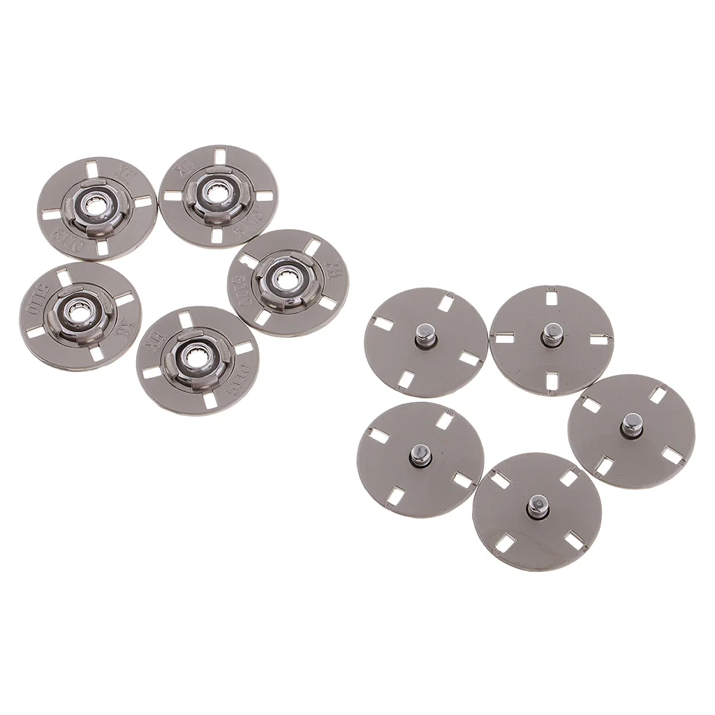 5 Sets Metal Buttons, Snap Fastener, Press Stud Popper Sew On Press Buttons 21mm for Sewing