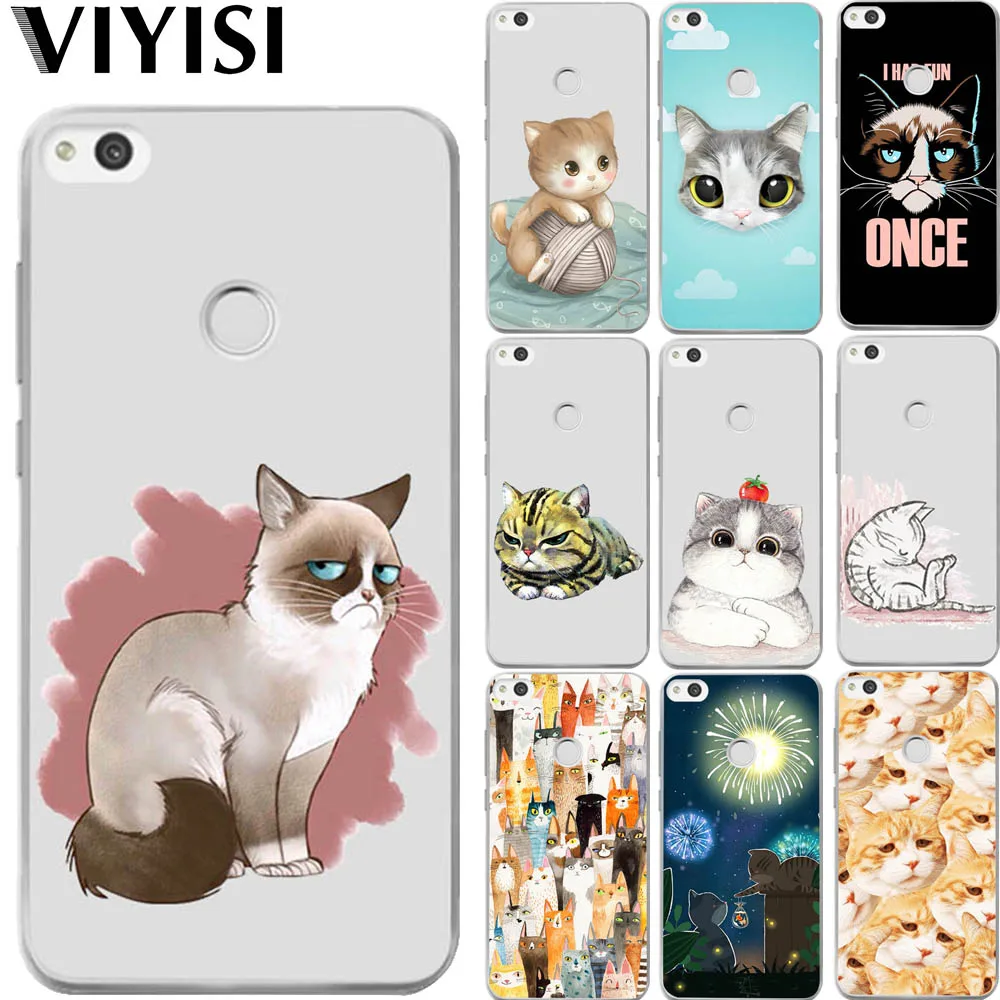 VIYISI для huawei Y5 2017 Y6 II Pro Y7 Nova 2 P10 плюс P8 P9 Lite Honor 9 6A коврики 10 p10 lite Животные чехол