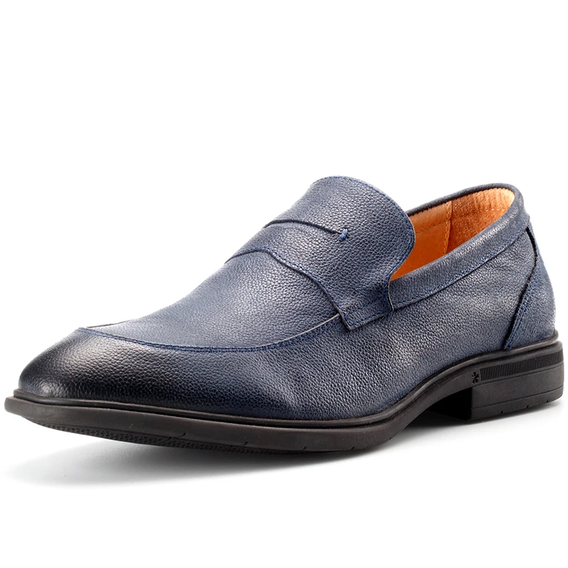 

MALONEDA Blue/Brown/Black Soft Leather Casual Comfortable Slip On Leather Shoes for Male Genuine Leather Loafers