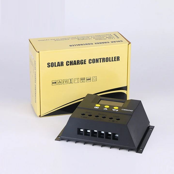 Lcd 12 V/24 V 40A 50A 60A дисплей солнечной зарядки r PWM контроллер солнечной зарядки CM6024