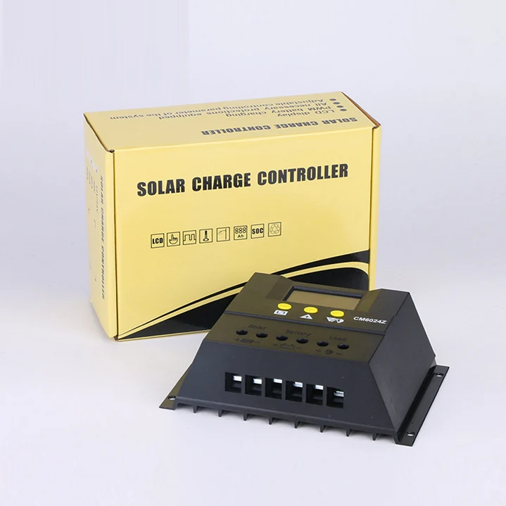 ЖК дисплей 12V/24V 40A 50A 60A солнечной заряд r PWM контроллер CM6024|Солнечные контроллеры| |