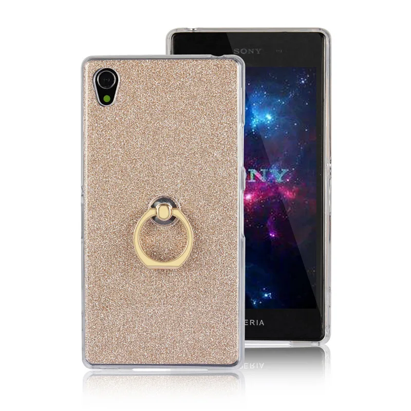 Модный силиконовый чехол с держателем для Sony Xperia Z1 прозрачный мягкий ТПУ