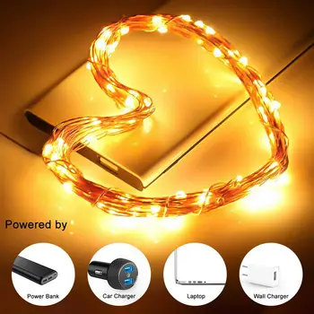 

100LED Party Wedding Curtain Fairy Lights USB String Light Home w/Remote Control