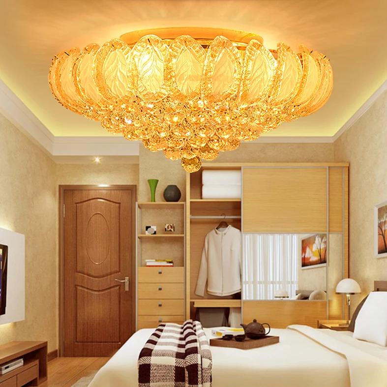 

Crystal Ceiling Lights Fixture LED Gold Modern Ceiling Light Home Indoor Lighting Lustres Dining Room Bed Room Hotel Hall Lamps