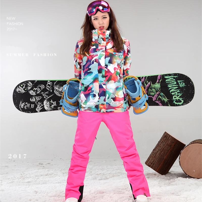 

Winter Women Ski Jacket Outdoor Snow Sportwear Men Snowboarding Large Size Ski Suit Brand Snow Wear Gsou Snow Certified Products